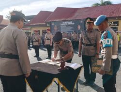 Kapolres Sibolga Pimpin Sertijab Kabag SDM dan Kasat Resnarkoba