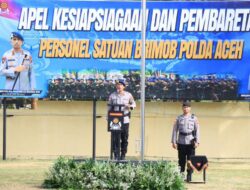 Pembaretan 30 bintara remaja Satbrimob Polda Aceh, Kapolda Aceh: “Jangan Nodai Baret Biru Brimob”