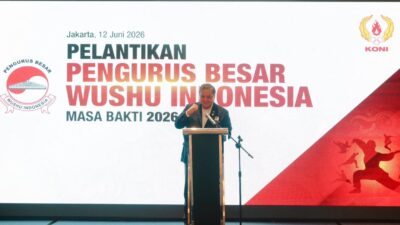 Airlangga Hartarto Lantik Pengurus Besar Wushu Indonesia