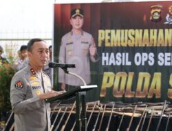 Polda Sumsel Musnahkan 397 Senjata Api Ilegal Hasil Operasi Musi 2026