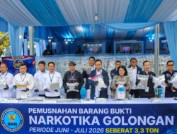 BNN Musnahkan 3,3 Ton Ganja dan Ribuan Gram Narkotika di Puncak HANI 2026