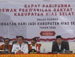 DPRD Gelar Rapat Paripurna Peringati Hari Jadi ke-23 Kabupaten Nias Selatan Tahun 2026