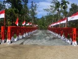 TNI Rampungkan Jembatan Modular Sepanjang 24 Meter di Nias Utara