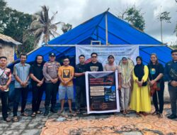 Bhabinkamtibmas dan Bikers Pulau Nias Beri Santunan Korban Kebakaran di Mudik