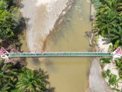 Jembatan Gantung Desa Garonggang Rampung Diperbaiki TNI, Akses Warga Kembali Nyaman