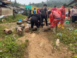 Polres Pidie bersama TNI dan Pemda tertibkan Peti di Geumpang, 93 Besi Tabung Gelondongan beserta mesian diamankan